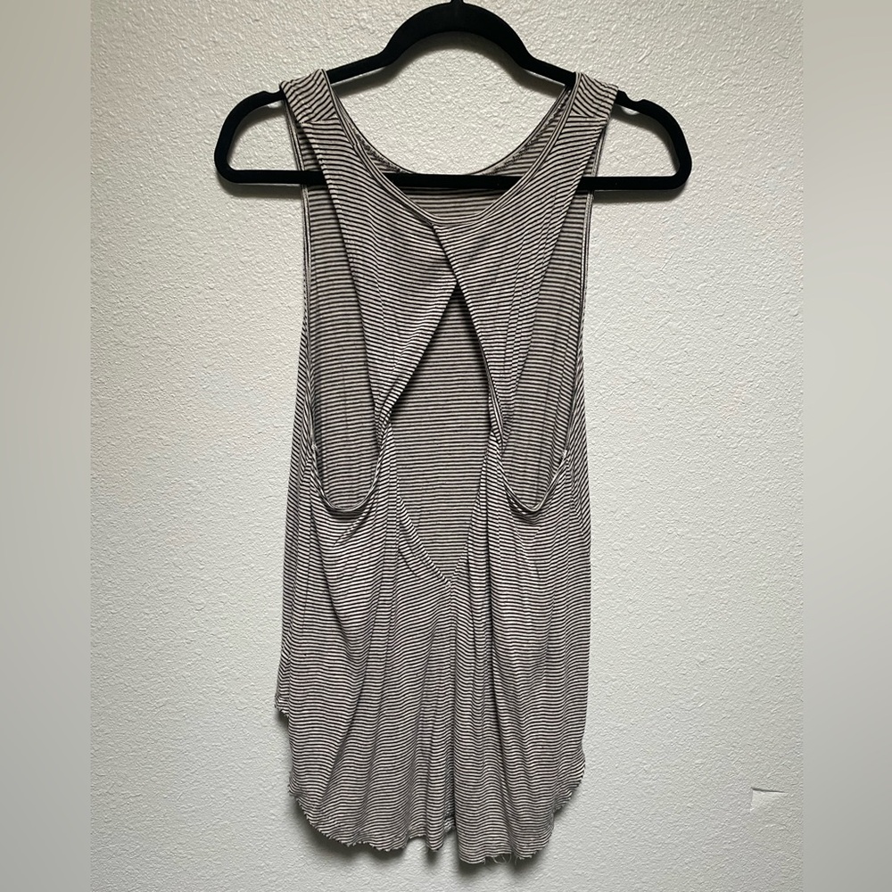 Open-back Striped American Eagle Tank Top